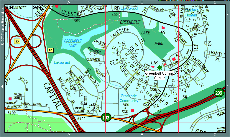 Greenbelt Community Center map